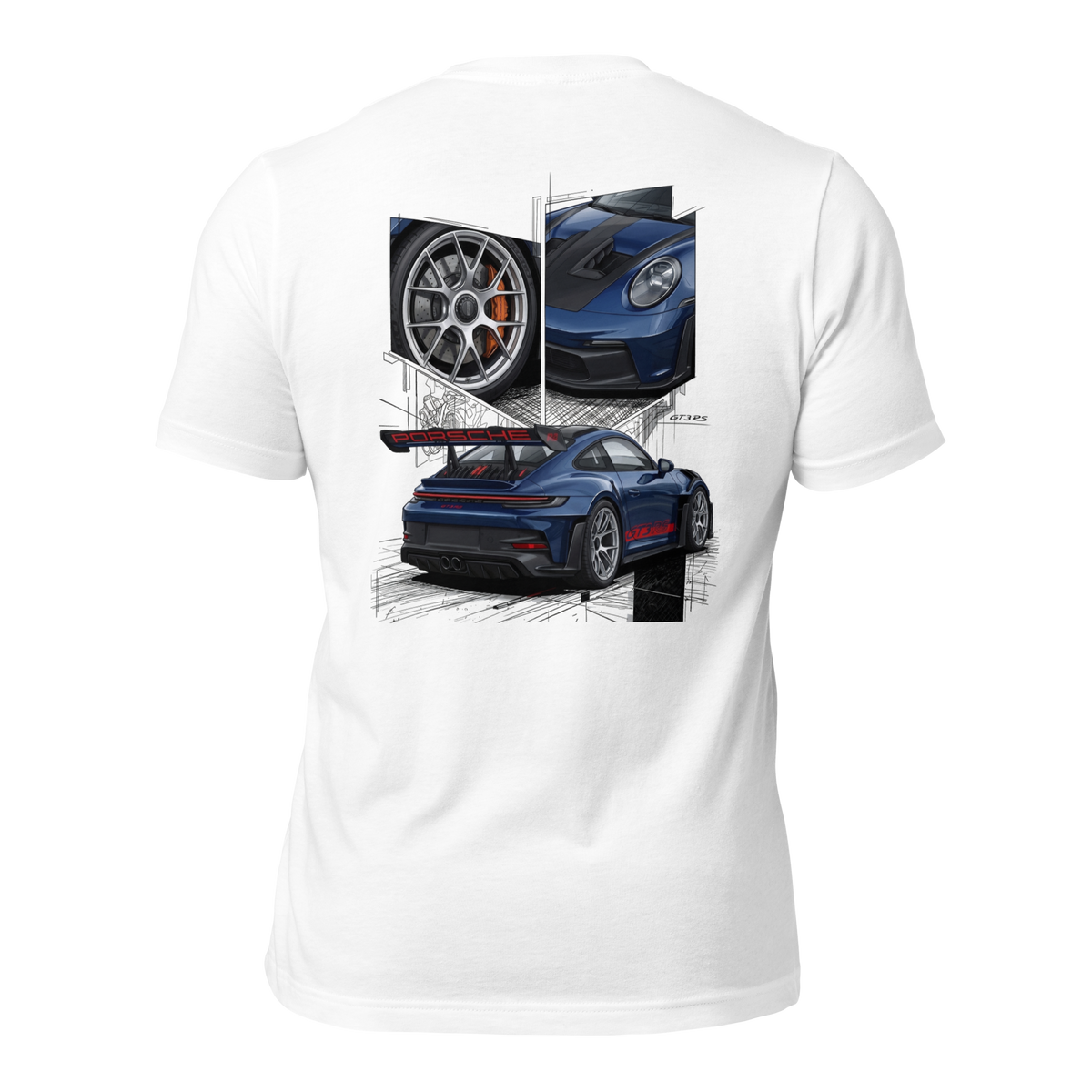 F6R GT3 Blue T-Shirt: Pure Engineering in Riviera Blue